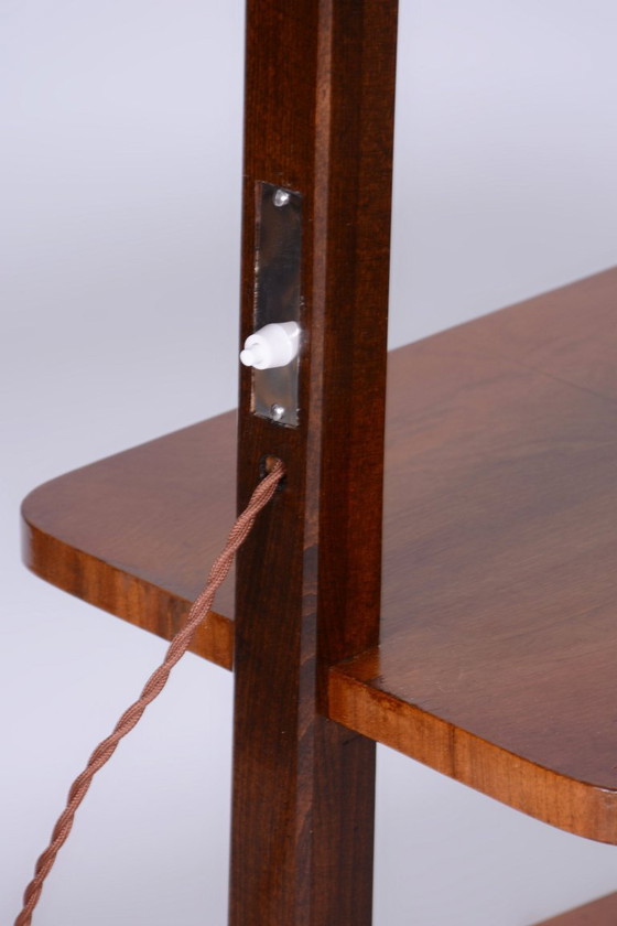 Restored Art Deco Floor Lamp, by J. Halabala for UP Závody, Walnut, Czech, 1930s – Floor lights, Wood (photo 14 of 15)