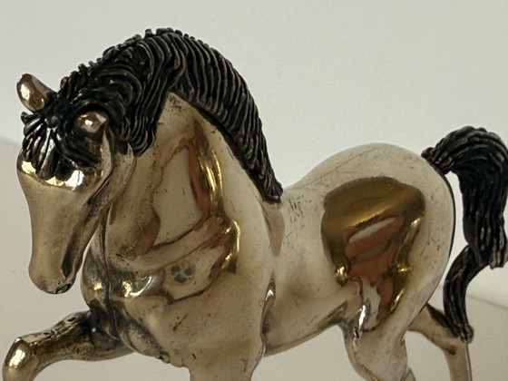 Image 1 of Cheval Saturno en argent massif