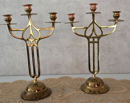 Brass candlestick antique