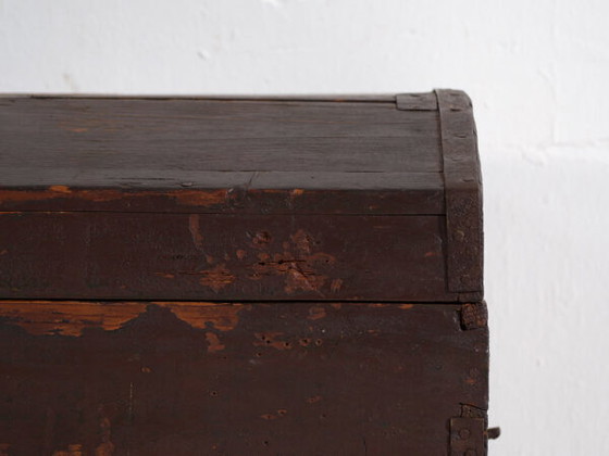 Kleine donkergekleurde antieke kist (ca. 1900) #21 – Ladekasten, Rustic (photo 37 of 40)