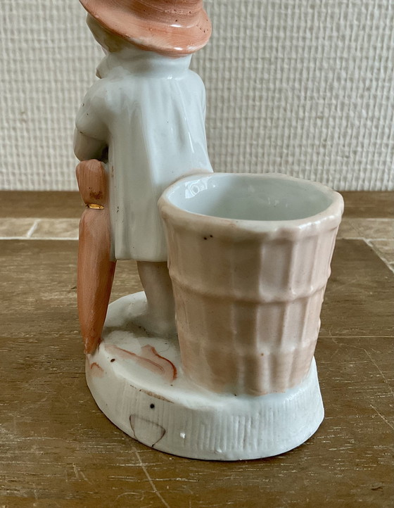 Image 1 of Lot de 2 pyrogènes de la fin du XIX ème siècle , porcelaine polychrome 