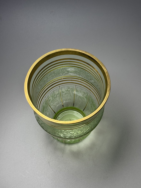 Image 1 of Art Deco “Ruby” Vase - by Paul Heller (signed) - De Rupel Boom, Belgium, ca. 1940s