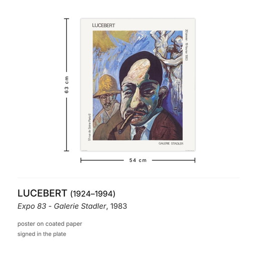 LUCEBERT Expo 83 - Galerie Stadler poster 1983