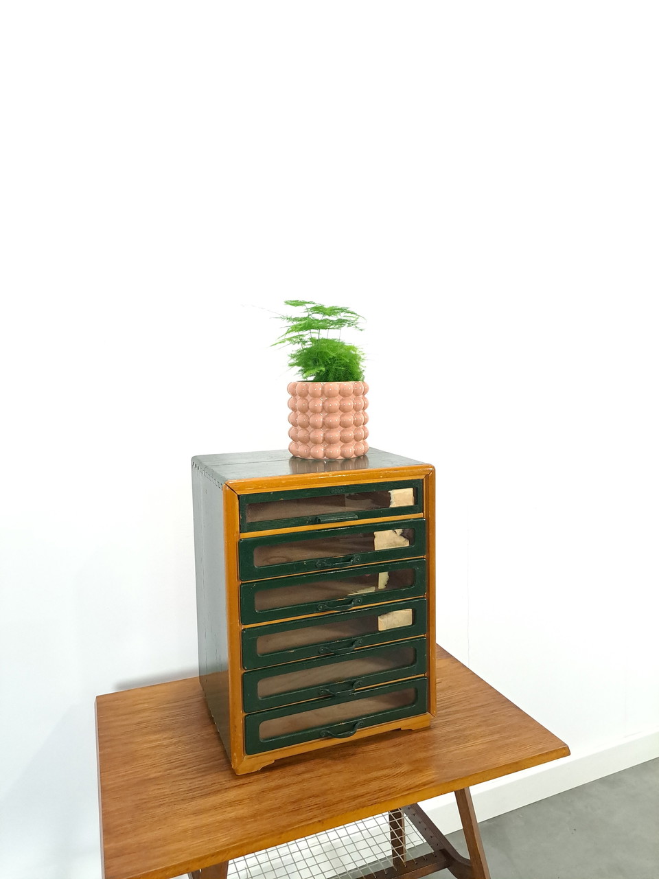 Old Wooden Drawer Cabinet Sewing Thread Cupboard Amann Nahseide | €295 ...