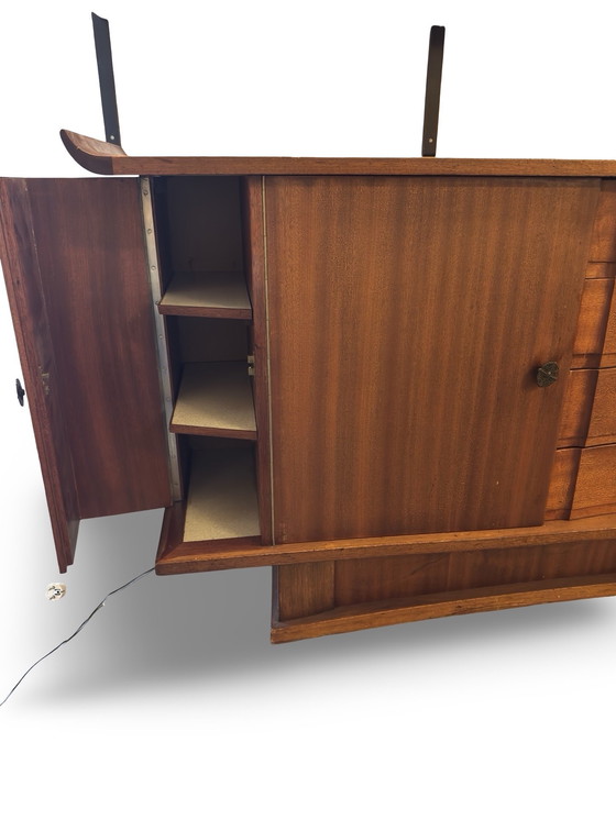 Image 1 of Vintage wooden sideboard with special details, 1950s