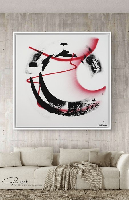 Image 1 of XXL-schilderij (160x160 cm), gecertificeerd als origineel.