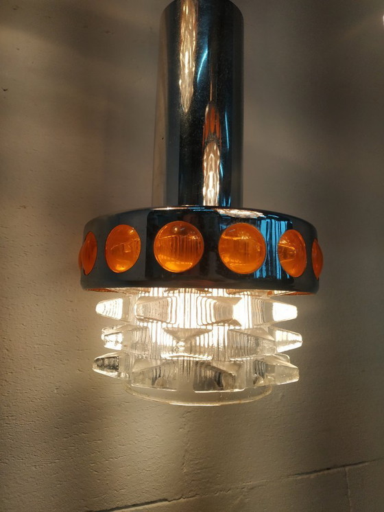 Image 1 of Vintage 60s/70s Massive/Raak cascade design pendant lamp (3 lamps)