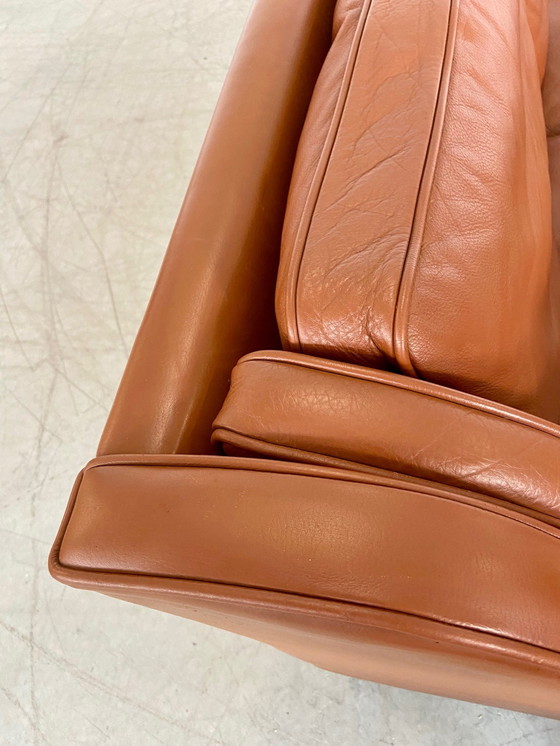 Image 1 of Mid Century Vintage Danish Mogens Hansen 3 Person Sofa in Cognac Leather (Canapé 3 personnes en cuir cognac)