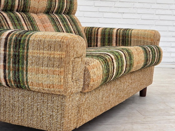 Image 1 of 1980s, Danish 2-seater sofa by Nisbo Horsens, furniture wool.