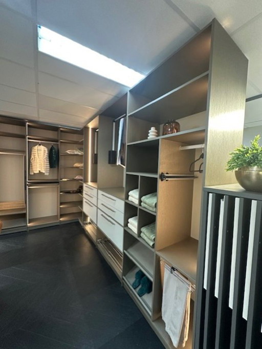 L-shaped open wardrobe