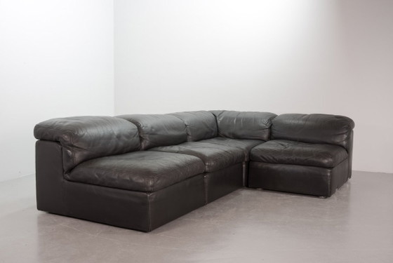 Canapé modulaire Jeep en cuir gris, années 1970, ensemble de 4 – Durlet, Canapés modulables, Leather (photo 3 of 38)