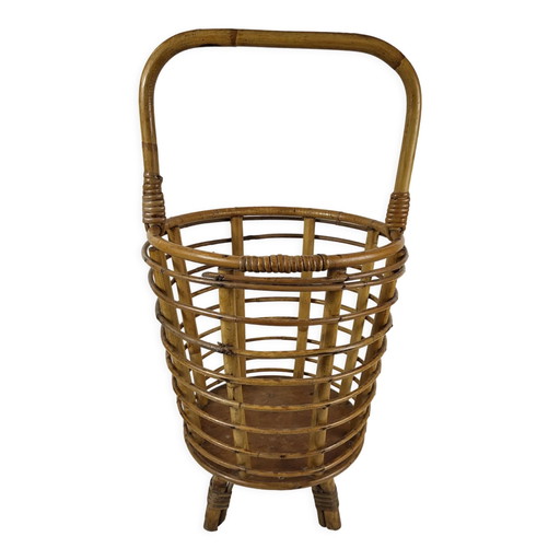Rattan basket 60s