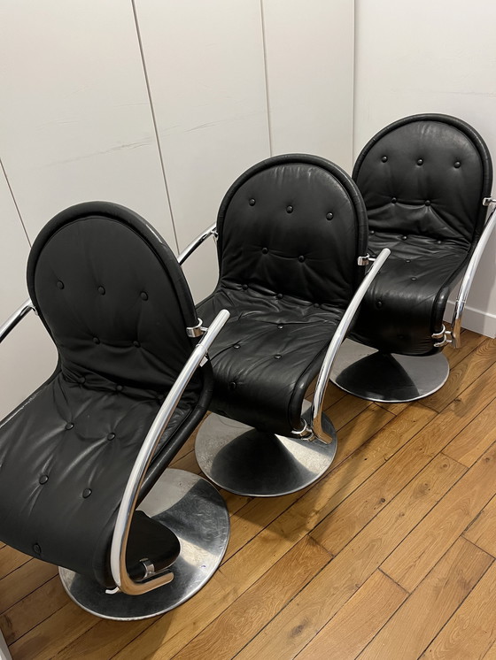 Image 1 of 4 chaises Verner Panton système 1-2-3 vers 1970