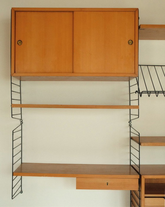 Image 1 of Système d'étagères murales vintage, armoire murale, support mural