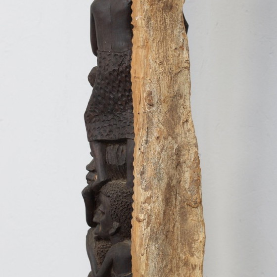 Image 1 of Tótem tribal africano único tallado a mano – Escultura espiritual, mediados del siglo XX
