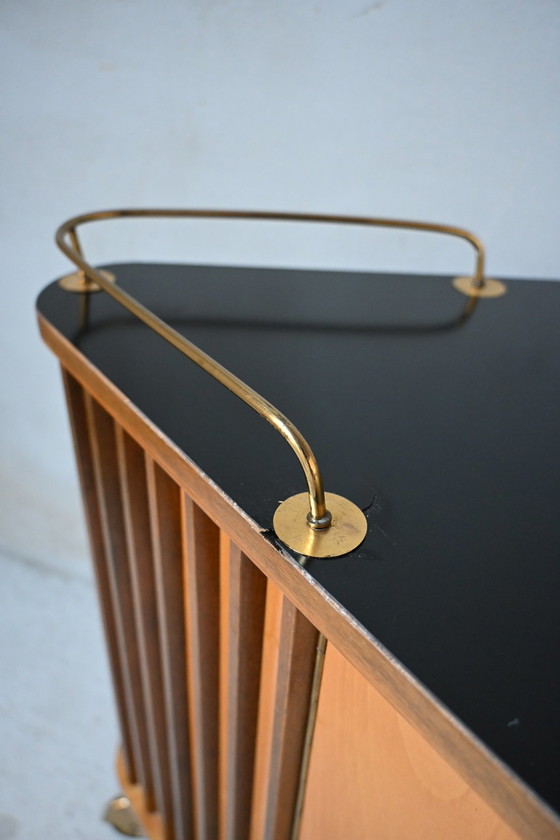Rombus Barwagen Ilse Möbel Mid-Century 50’s – Drankenkasten, Wood, Glass (photo 10 of 14)