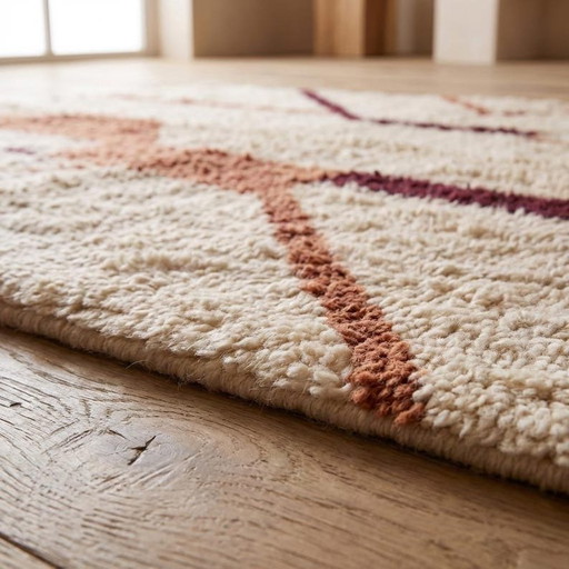 Alfombra bereber tradicional hecha a mano, tamaño 150/250 cm. – vloerkleden en tapijten, Wool (photo 2 of 9)