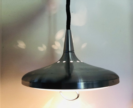 Image 1 of Vintage Space-Age Rise and Fall Pendant Lamp, 1970s
