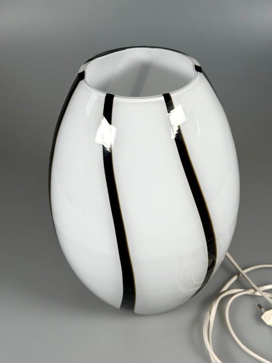 Vintage 1970s/80s glass table lamp by Volux, Italy – Plastic (photo 13 of 15)
