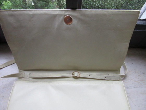 Image 1 of Vintage leren schoudertas/clutch, gemaakt in Italië (gesigneerd Ferdinand)