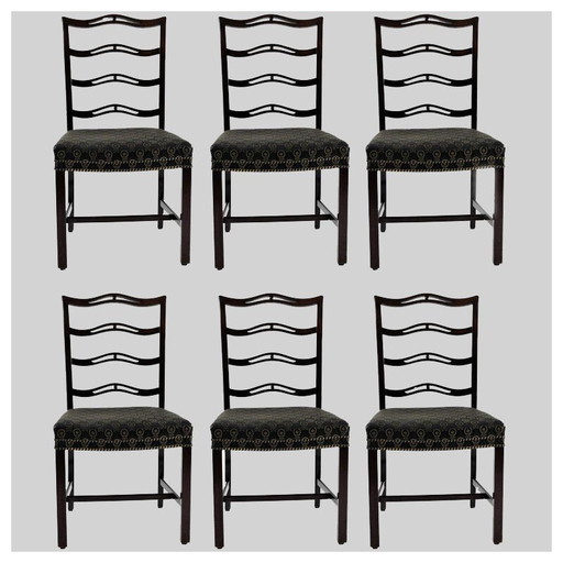 Set di 6 sedie da pranzo vintage in mogano di Georg Kofoed, Danimarca 1930