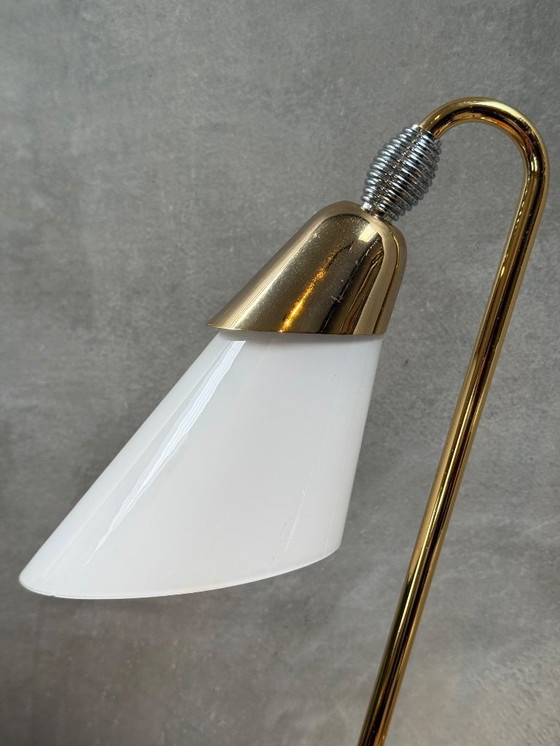 Image 1 of Lampe de bureau/lampe de table en laiton style années 50