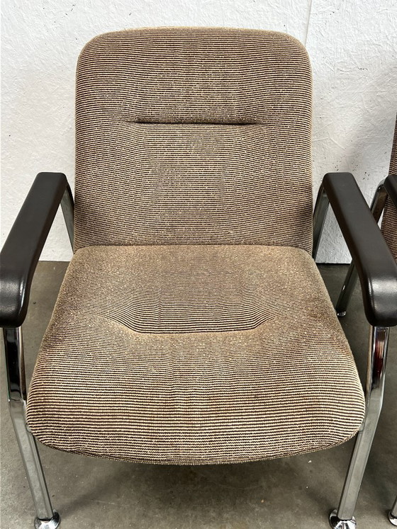 Set Poltrone Tubolari Cromate Vintage, Paesi Bassi Anni '70 – Tessile, Cromo, Mid Century Modern (photo 6 of 16)