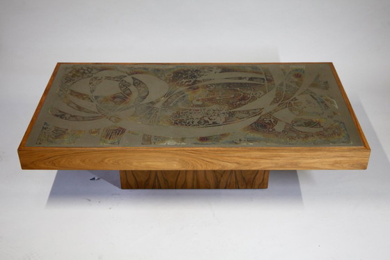 Image 1 of Etched Coffee Table by Bernhard Rohne, Germany 1960s