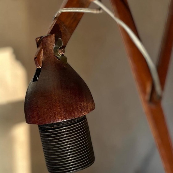 Lampe murale extensible accordéon en bois de style scandinave, en forme de ciseaux, avec prise électrique, (photo 10 of 11)