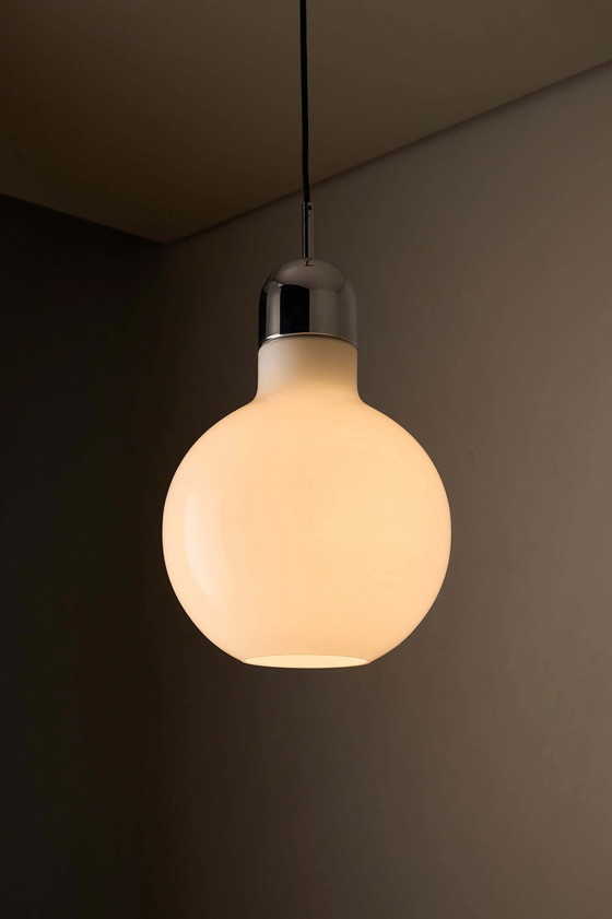 Grande Suspension en Verre Opale et Chrome par Cosack, Cosack Leuchten, Plafonniers, Blanc (photo 3 sur 7)