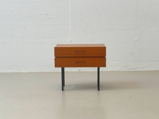 Mid-century bedside table with two drawers, 1950s