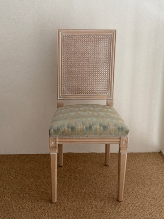 Vintage Design Dining Chair – Wicker, Silk (photo 4 of 13)