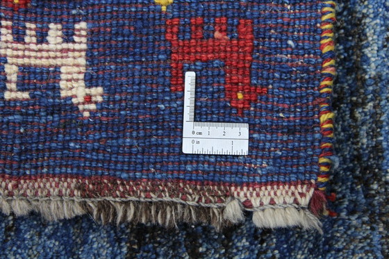 Image 1 of Original Perserteppich Gabbeh Ghashghai Orientteppich 124 cm x 90 cm Alt Natur