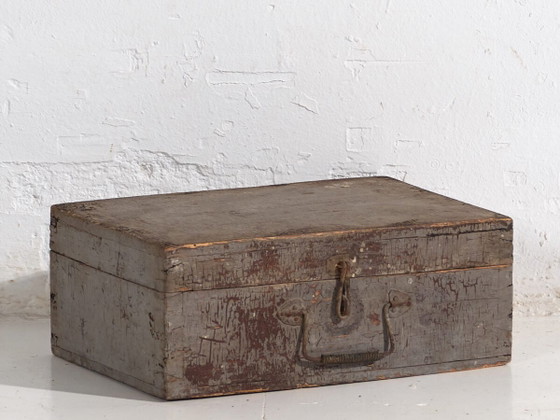 Cassa antica con patina grigia (c.1920) #76 – Armadi contenitori, Rustic (photo 2 of 21)