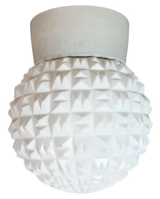 Lampada da soffitto vintage in porcellana bianca, anni '70 – plafondlampen, Porcelain