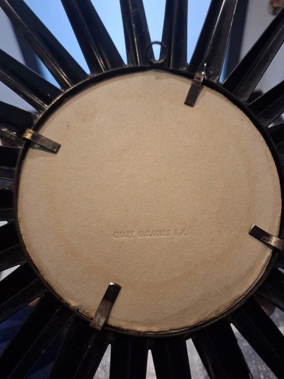 Image 1 of Raro espejo solar Chaty Vallauris de 60 cm firmado en 1950 convexo