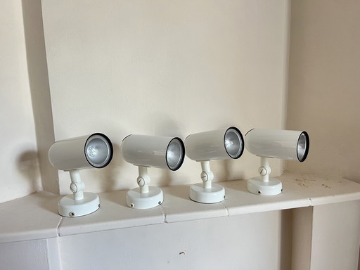 Set van 4 Vintage Retro Spots – Wit – Happy Light 1980