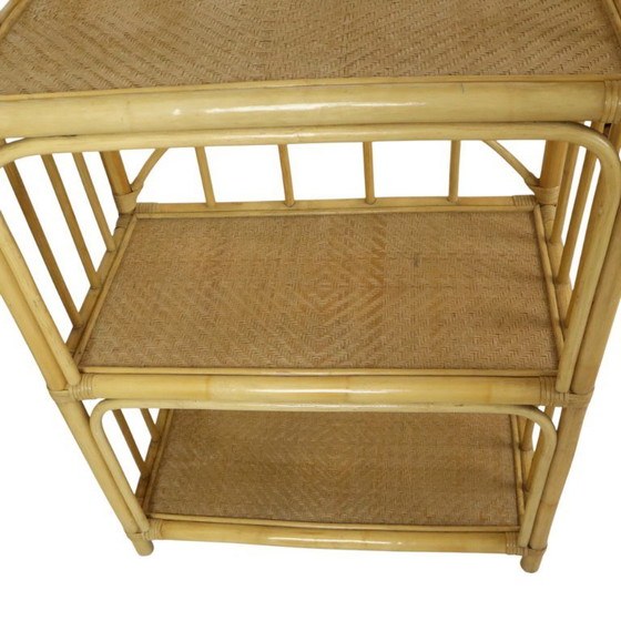 Image 1 of Rattan Rack Bookcase Boho Style