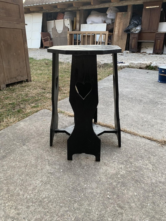 Vintage Black Painted Side Table (photo 3 of 4)
