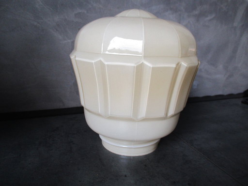  Thabur plafondlamp, lichtbeige, compleet, 1938.