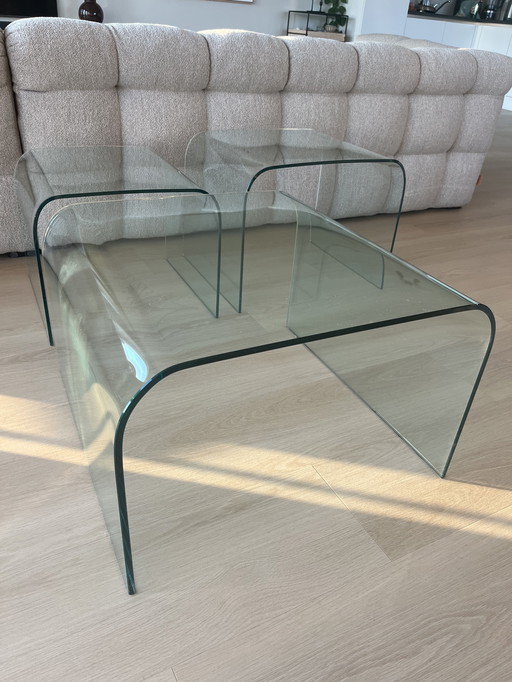 FIAM set of 3 tables (1x coffee table, 2x side table)
