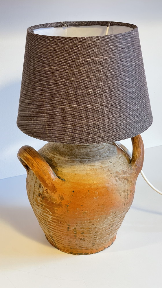Image 1 of Vintage French Pottery Lamp