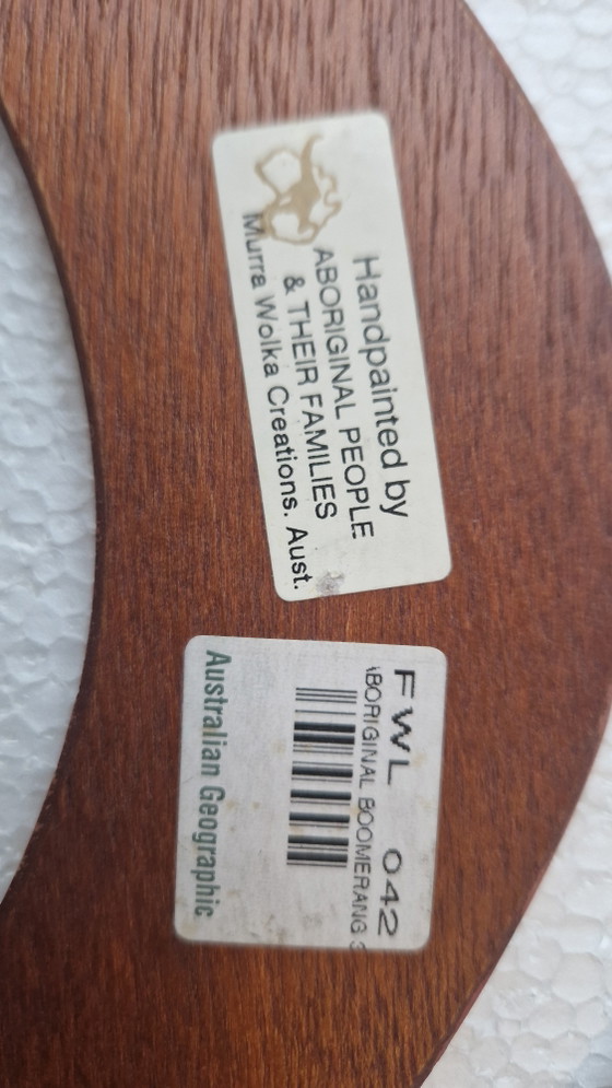 Image 1 of Set van 2 handgeschilderde aboriginal boemerangs