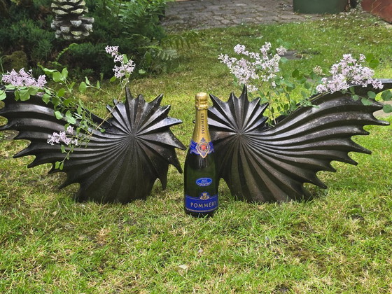 Image 1 of Set Of 2 Large Aluminum Vases, Falling Star