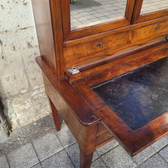 Image 1 of Bureau / Escritorio Bonheur du jour, caoba y cuero, Directorio, p. s. XIX - Francia