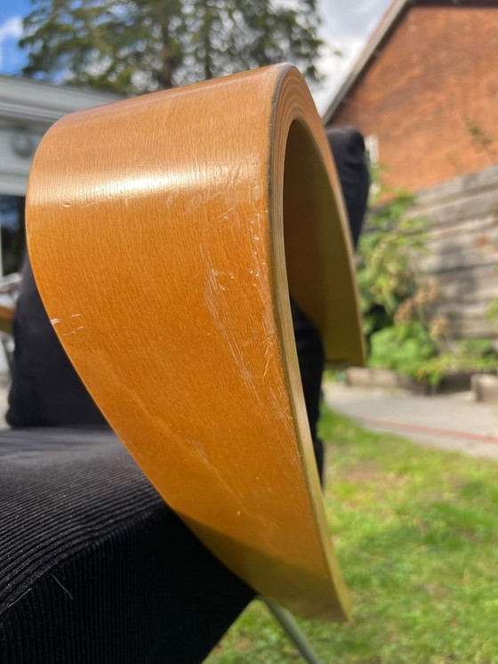 Image 1 of Harvink fauteuil zwarte ribstof