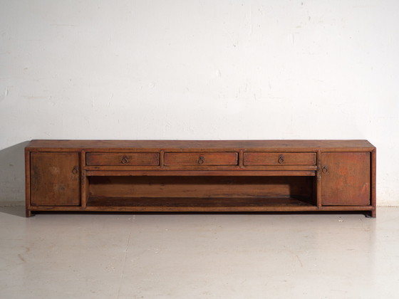 Mobile basso laccato antico in legno di olmo – Cina, circa 1900 – Credenze con vetrina, Iron (photo 33 of 40)