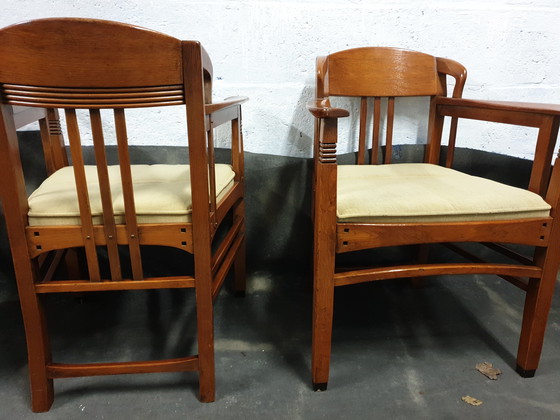 Image 1 of 6x Fauteuils de salle à manger Art Nouveau Schuitema