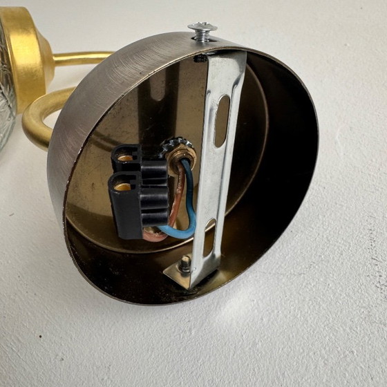 Image 1 of PAIR OF VINTAGE TEXTURED GLASS WALL LIGHTS