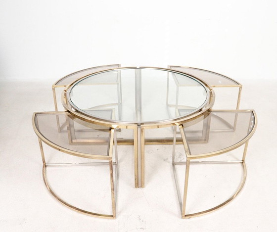 Image 1 of Maison Charles nesting tafel 70's mid century regency 